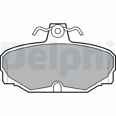 Комплект тормозных колодок, дисковый тормоз DELPHI LP507