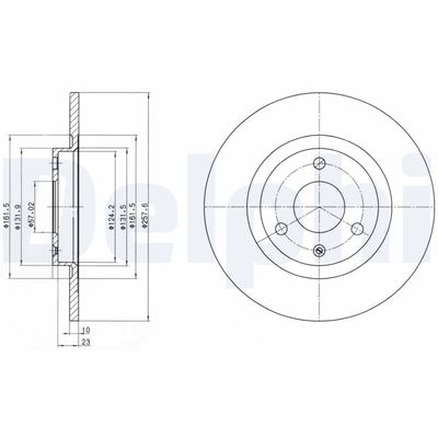 Bremžu diski DELPHI BG2527