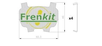 Pretčīkstēšanas plēve, Bremžu uzlikas FRENKIT 940193