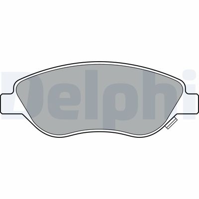 Комплект тормозных колодок, дисковый тормоз DELPHI LP3360