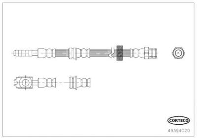 Тормозной шланг CORTECO 49394020