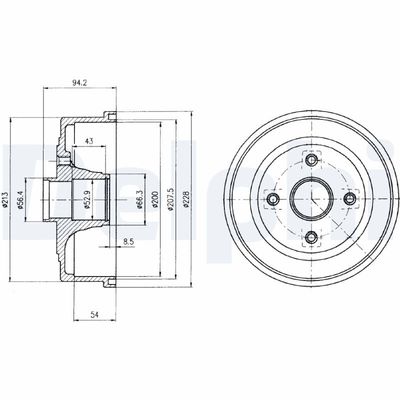 Bremžu trumulis DELPHI BF472