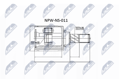 Шарнирный комплект, приводной вал NTY NPW-NS-011