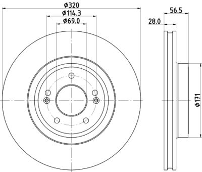 Bremžu diski HELLA PAGID 8DD 355 133-391