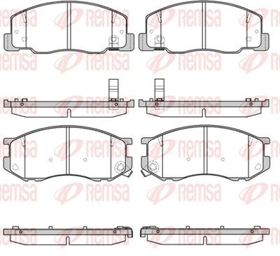 Bremžu uzliku kompl., Disku bremzes REMSA 0636.04