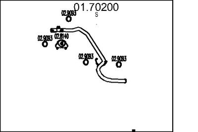 Труба выхлопного газа MTS 01.70200