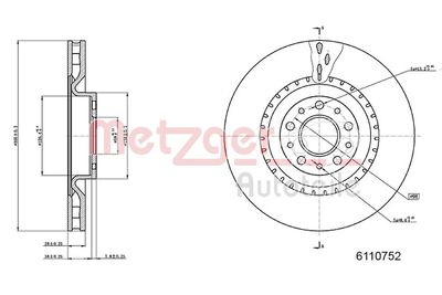 Тормозной диск METZGER 6110752