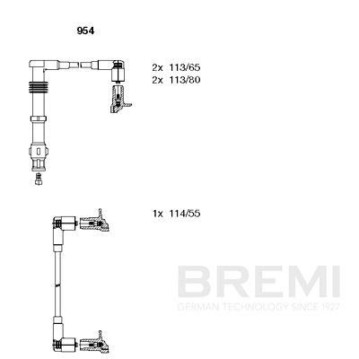 Augstsprieguma vadu komplekts BREMI 954