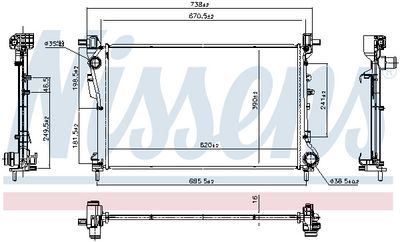 Radiators, Motora dzesēšanas sistēma NISSENS 607407