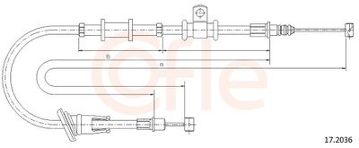 Тросик, cтояночный тормоз COFLE 92.17.2036