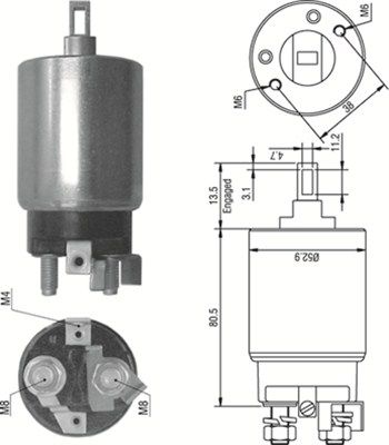 Ievilcējrelejs, Starteris MAGNETI MARELLI 940113050351