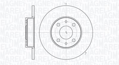 Тормозной диск MAGNETI MARELLI 361302040217