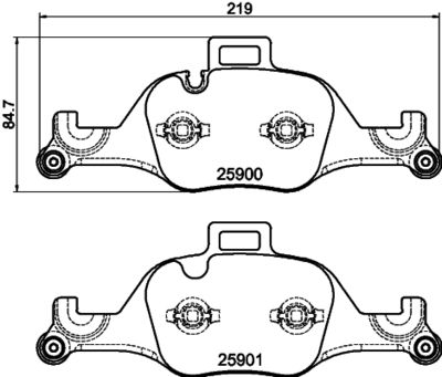 Комплект тормозных колодок, дисковый тормоз HELLA PAGID 8DB 355 036-531