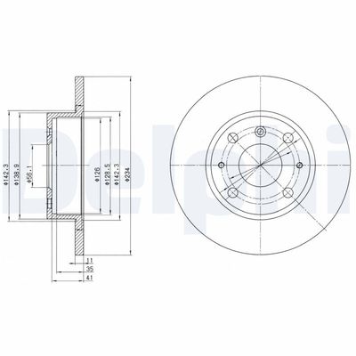 Bremžu diski DELPHI BG2535
