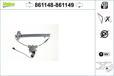 Стеклоподъемник VALEO 861148