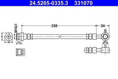 Тормозной шланг ATE 24.5265-0335.3