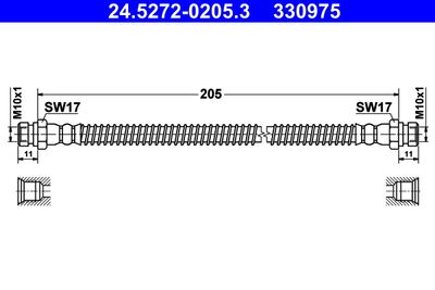 Тормозной шланг ATE 24.5272-0205.3