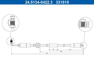 Тормозной шланг ATE 24.5134-0422.3