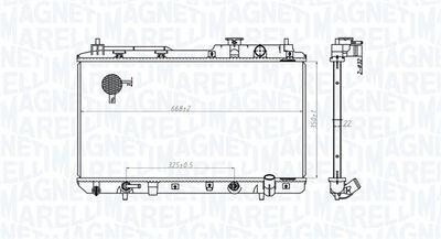 Радиатор, охлаждение двигателя MAGNETI MARELLI 350213178200