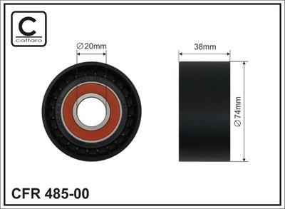 Spriegotājrullītis, Ķīļrievu siksna CAFFARO 485-00
