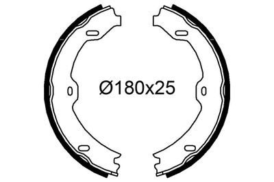 Bremžu loku kompl., Stāvbremze VALEO 564245