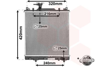 Radiators, Motora dzesēšanas sistēma VAN WEZEL 52002082