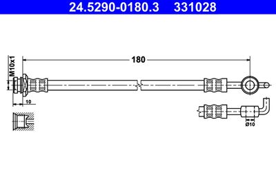 Bremžu šļūtene ATE 24.5290-0180.3