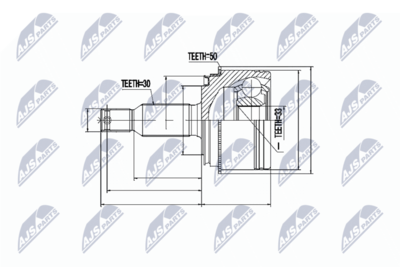 Šarnīru komplekts, Piedziņas vārpsta NTY NPZ-MS-054