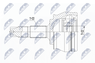 Šarnīru komplekts, Piedziņas vārpsta NTY NPZ-FT-001