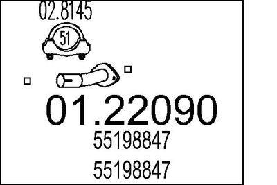Izplūdes caurule MTS 01.22090