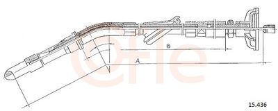 Трос, управление сцеплением COFLE 92.15.436