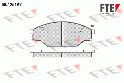 Bremžu uzliku kompl., Disku bremzes FTE 9010075