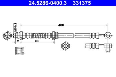 Bremžu šļūtene ATE 24.5286-0400.3