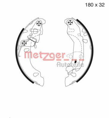 Bremžu loku komplekts METZGER MG 980