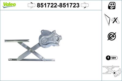 Stikla pacelšanas mehānisms VALEO 851722