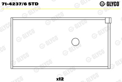 Шатунный подшипник GLYCO 71-4237/6 STD