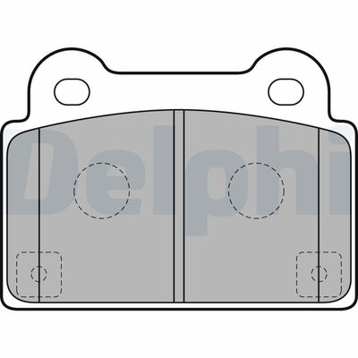 Комплект тормозных колодок, дисковый тормоз DELPHI LP2177