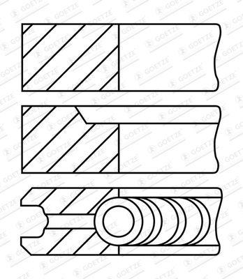 Virzuļa gredzenu komplekts GOETZE ENGINE 08-407100-10