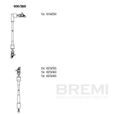 Комплект проводов зажигания BREMI 600/389