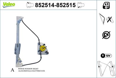 Стеклоподъемник VALEO 852514