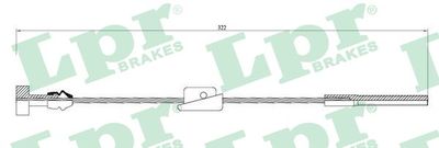 Тросик, cтояночный тормоз LPR C0247B