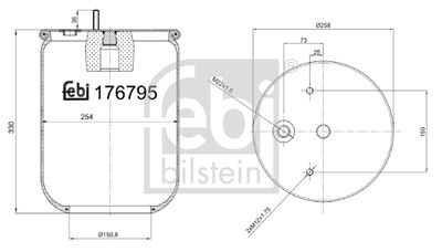 Pneimoatsperes spilvens, Pneimopiekare FEBI BILSTEIN 176795