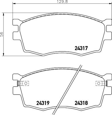 Bremžu uzliku kompl., Disku bremzes HELLA PAGID 8DB 355 006-951