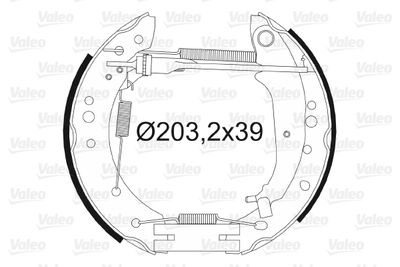 Bremžu loku komplekts VALEO 554885