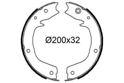 Bremžu loku komplekts VALEO 564256