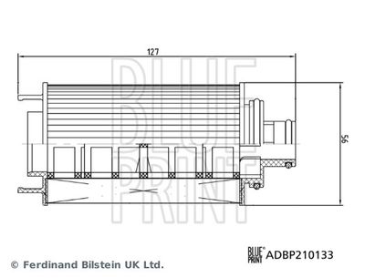 BLUE PRINT ADBP210133 Eļļas filtrs