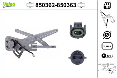Стеклоподъемник VALEO 850362
