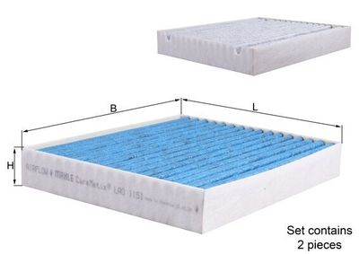 Фильтр, воздух во внутренном пространстве MAHLE LAO1151/S