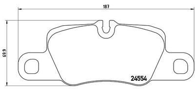 Bremžu uzliku kompl., Disku bremzes BREMBO P 65 023