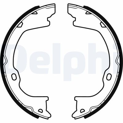 Bremžu loku kompl., Stāvbremze DELPHI LS2055